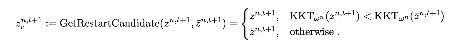 Restart candidate function